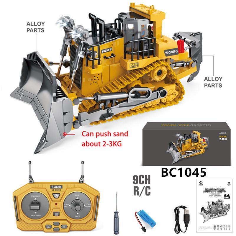 Kids' 2.4G RC Alloy Excavator Toy Bulldozer Model
