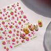 Strawberry 3D Cute Children's Ferrous Jelly Nail Stickers, Japanese Style, M1067