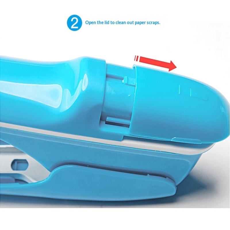 Heftgerät ohne Klammern für den Schreibtisch, zum Fixieren von bis zu 8 Blättern, für Zuhause, Schule, Büro, Schreibtisch-Heftgerät, Ticket-Papier und Dokumentenbindung