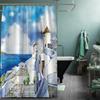 Bathroom Thickened Waterproof Curtain Mildew Proof Shower Curtain Shower Partition Curtain Shower Curtain Bathroom Curtain Free Perforation