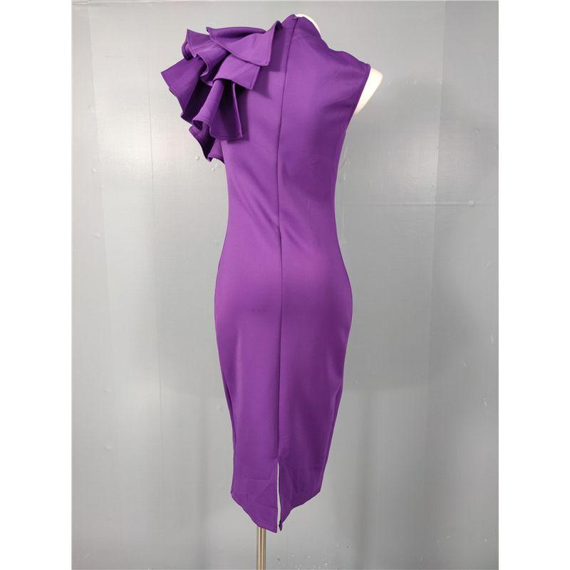 Foreign Trade Order Super High Texture Frill Design Slim fit Flattering Dress Light Space Cotton Skirt Formal Dress Long dress