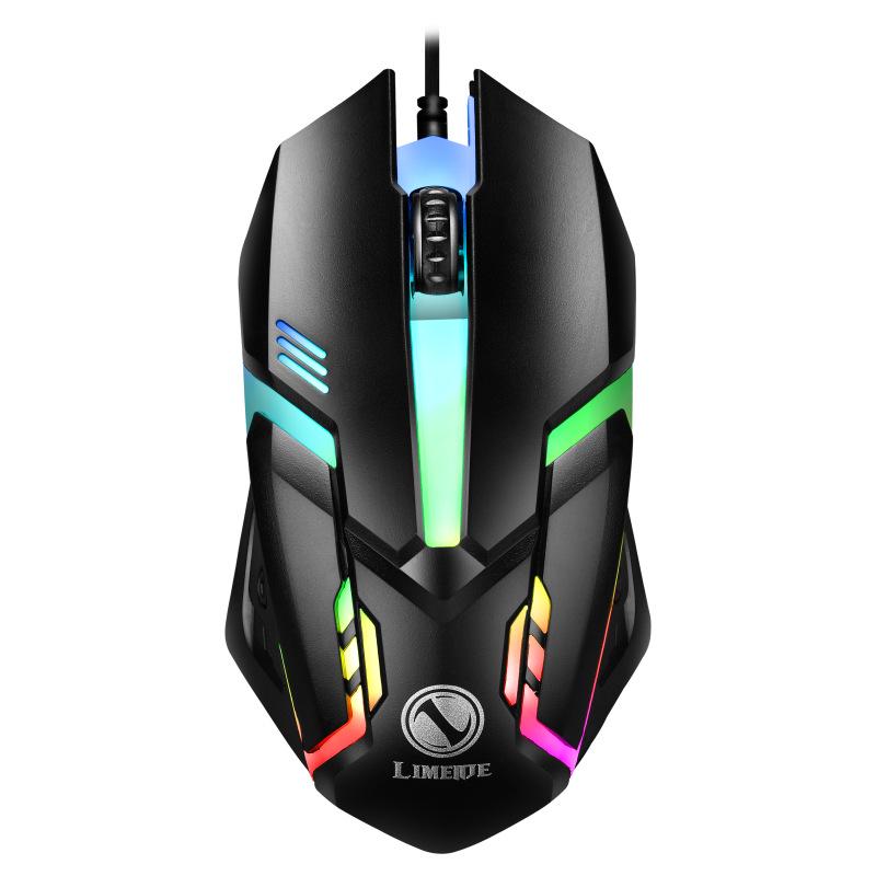 Li-Mage GTX300 White RGB Backlit USB Gaming Keyboard and Mouse Set