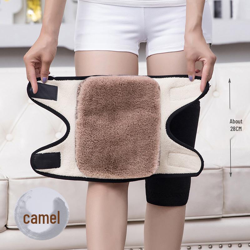 

Plush Winter Windproof Knee Pads with Velcro Closure for Cycling