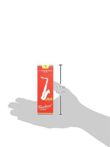 Vandoren Java Filed Red Cut Tenor Saxophone Reeds Pack of 5 Hardness 3