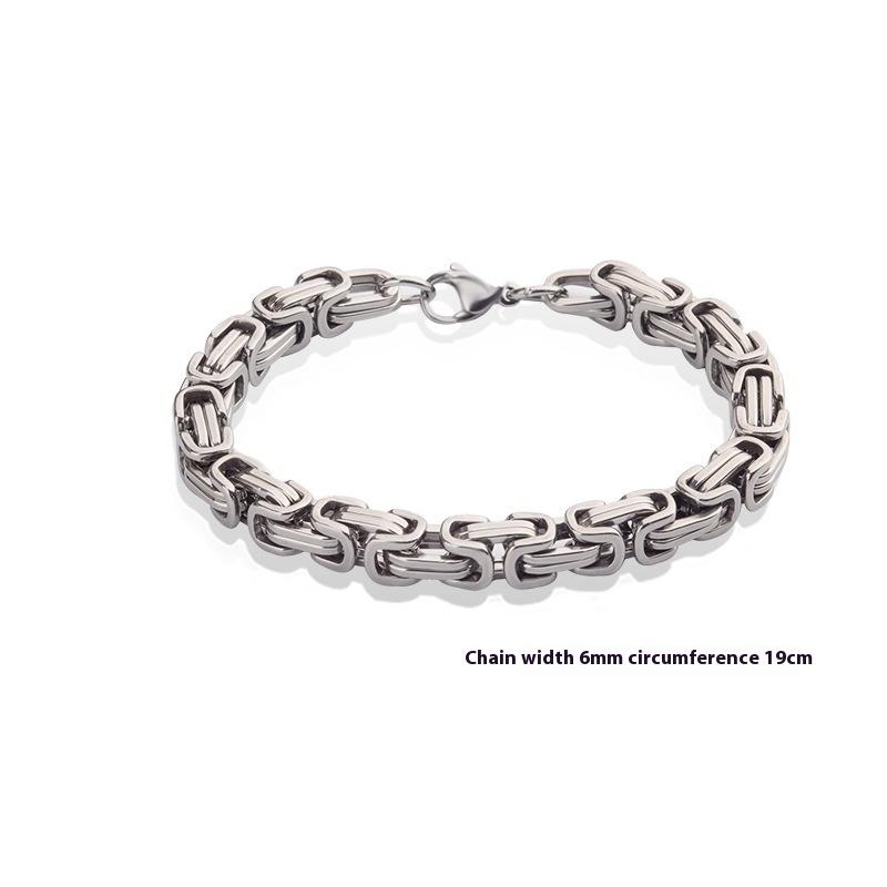 

Браслет из титановой стали для мужчин и женщин, браслет 6/8 мм, ручная цепь, хип-хоп украшение, подарок