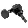 Musiclily Pro Locking Tuners for ST Telecaster Electric Black Hex Buttons 6-String Strat/TL Guitars,