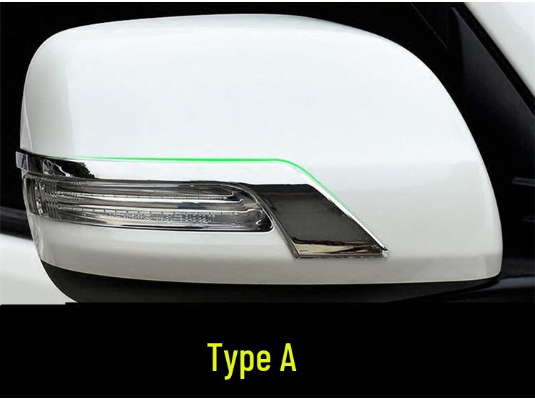 10-20 Prado Rearview Mirror Cover with Bright Strip Decoration for Land Cruiser