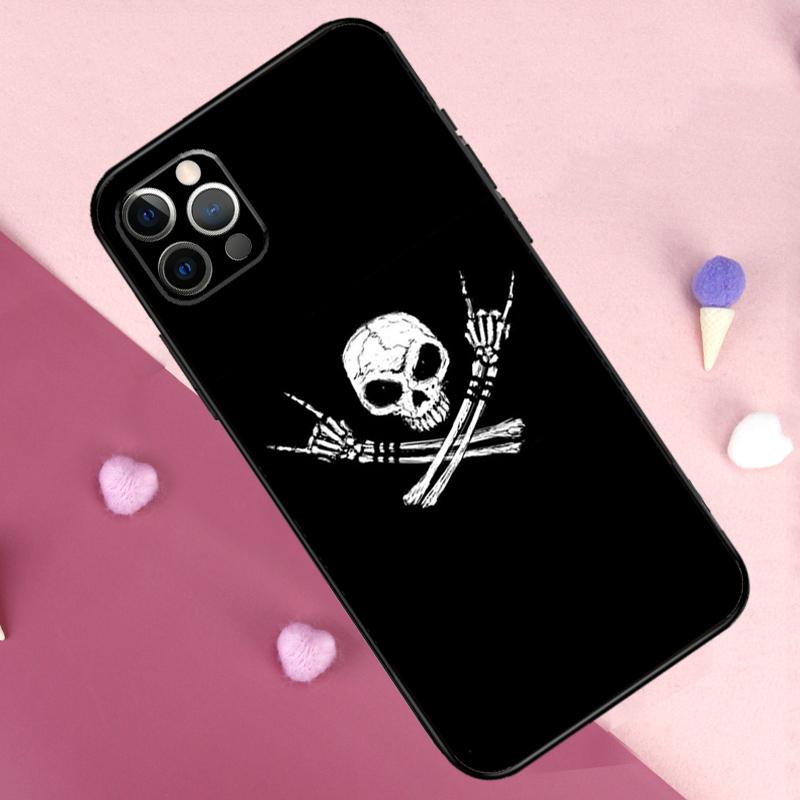 Skeleton Middle Finger Phone Case For iPhone 17 Pro Max 11 14 15 16 Pro Max Plus 13 12 Mini 16e 17 Air Back Cover