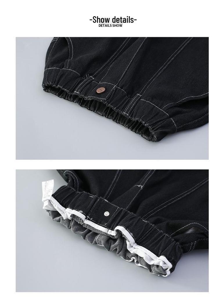 2025 Autumn Girls' Wide-Leg Scimitar Jeans - Korean Style for Middle and Big Kids