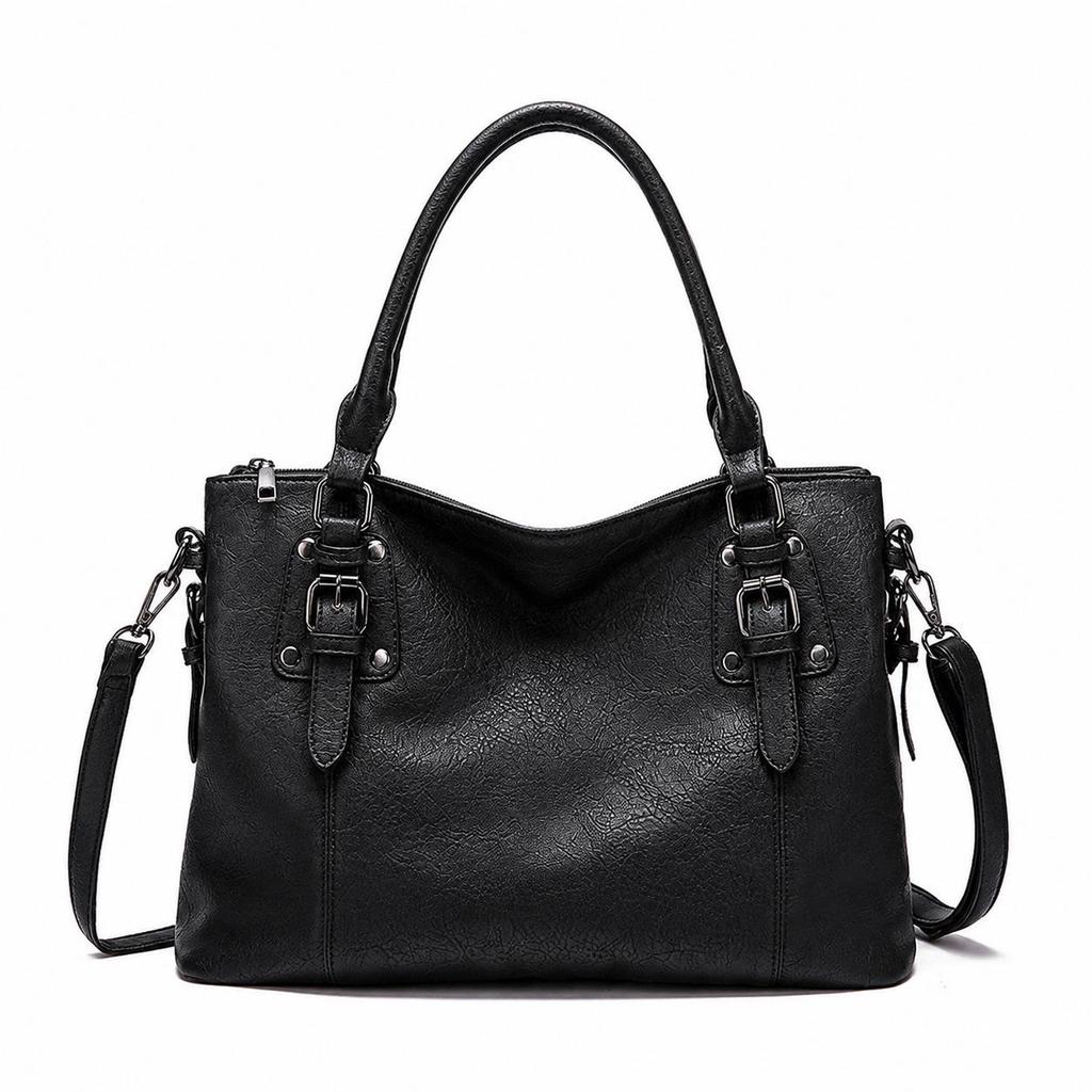 Elegant Retro European American Women's Large Capacity Shoulder and Crossbody Tote Bag