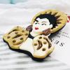 Blucome Lovely Acrylic Anime Queen Brooch for Women Girls Bag Coat Hijab Pins Christmas Gift