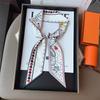 New Tarot Card Printed Twill Simulation Silk Bag Handle Silk Scarf Slender Narrow Ribbon Scarf Women's Small Streamer