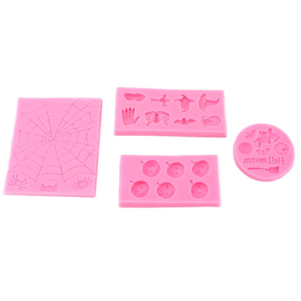 Halloween Silikonform Antihaft-Design Langlebig Flexibel Hochtemperaturbeständig Einfache Halloween Fondantformen