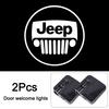 2pcs JEEP HD  Car Door Welcome Light Led Projector Lamp For Jeep Renegade Compass Grand Cherokee Wrangler jk Gladiator Patriot ALO1