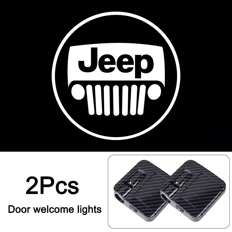 

2pcs JEEP HD Car Door Welcome Light Led Projector Lamp For Jeep Renegade Compass Grand Cherokee Wrangler jk Gladiator Patriot