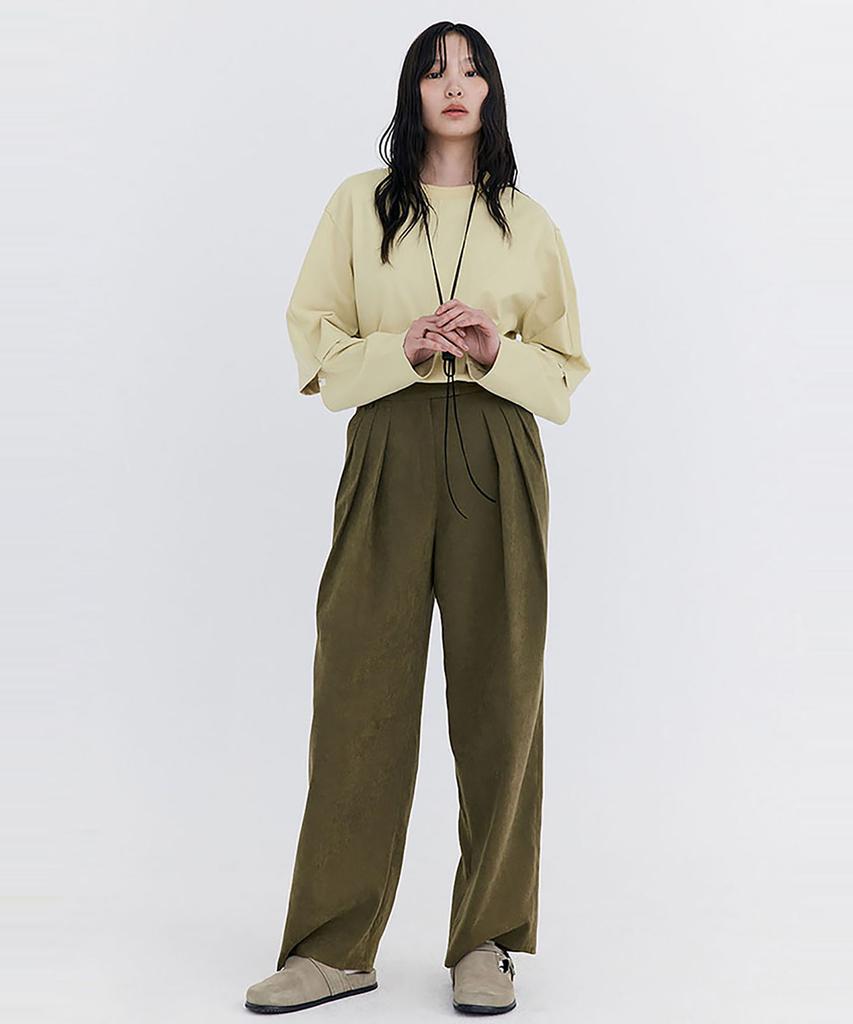 WNDERKAMMER Open Point Boxy T-Shirt_Yellow Green