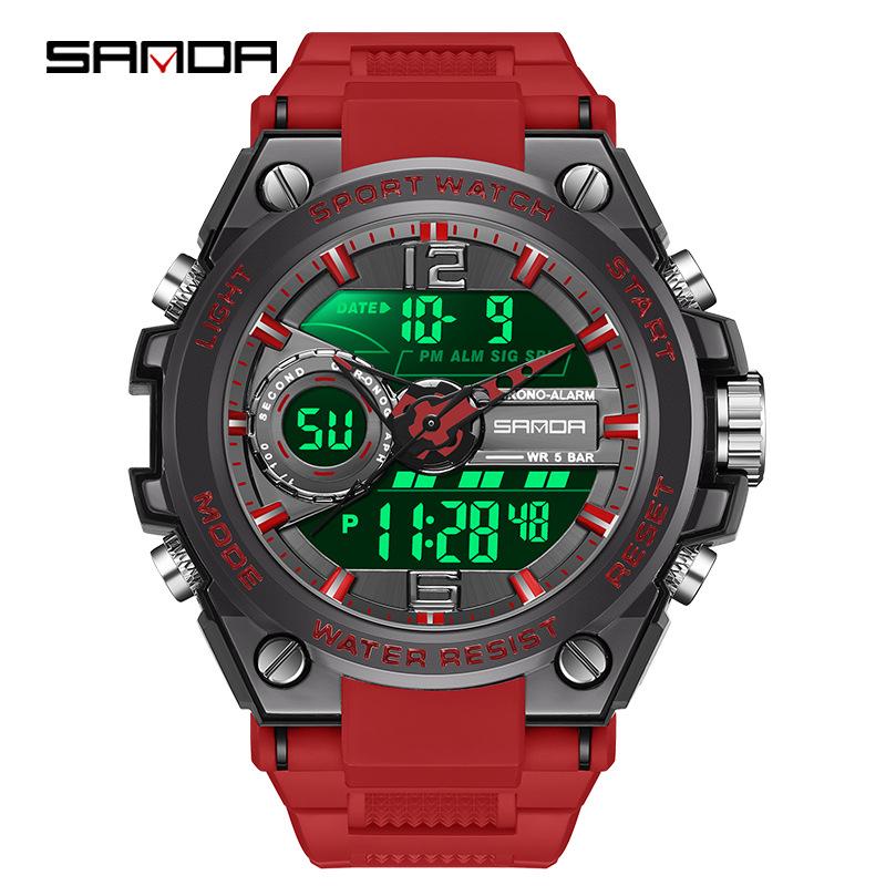 Sanda Waterproof Multifunction Student Sports Watch with Outdoor Features and Douyin Live Hot Design