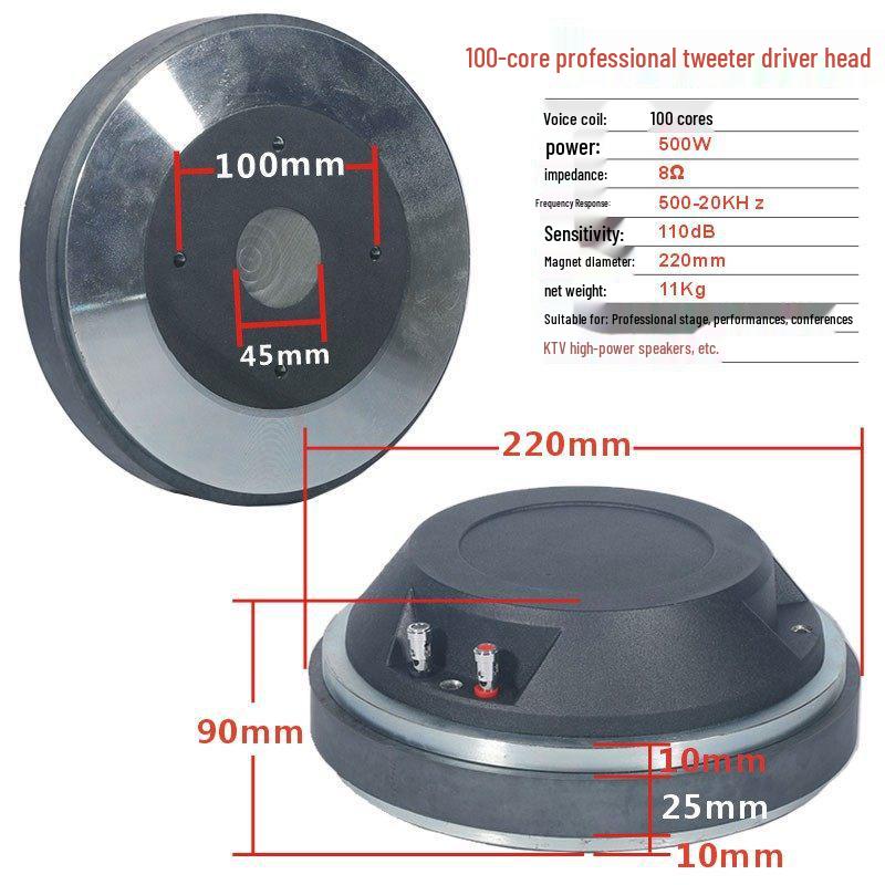 Horn Tweeter Flat Mouth Driver Unit: 34/44/75/100-Core Speaker Audio Tweeter