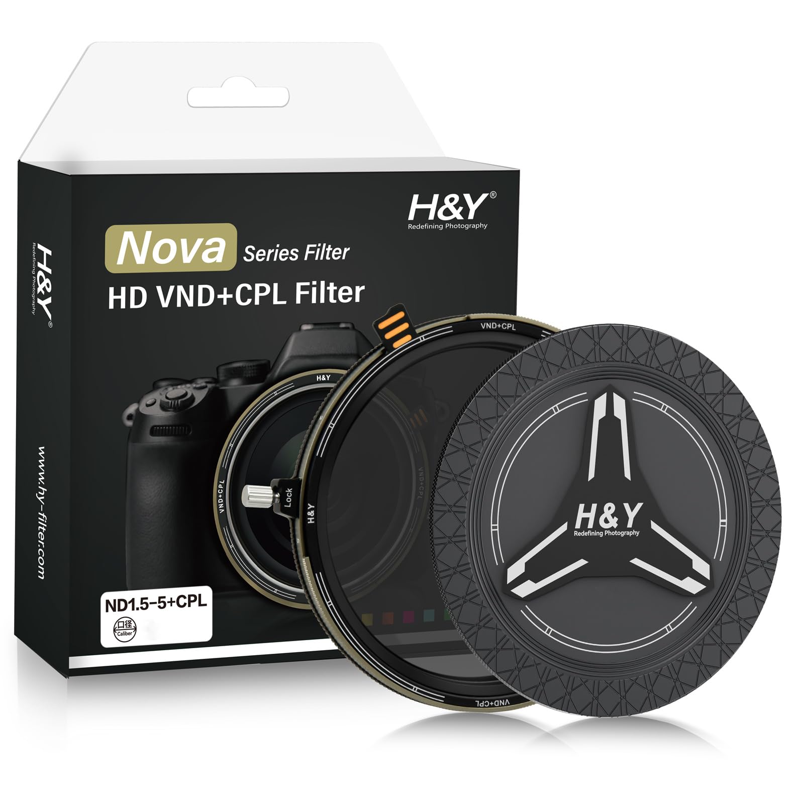 Переменный ND-фильтр PL-фильтр 58 мм HD NOVA CPL-фильтр до 5 стопов света 58 мм 62 мм Магнитная крышка объектива H&Y ND3-32 + Комплект, 1.5 Снижение, Ввинчивающийся объектив,