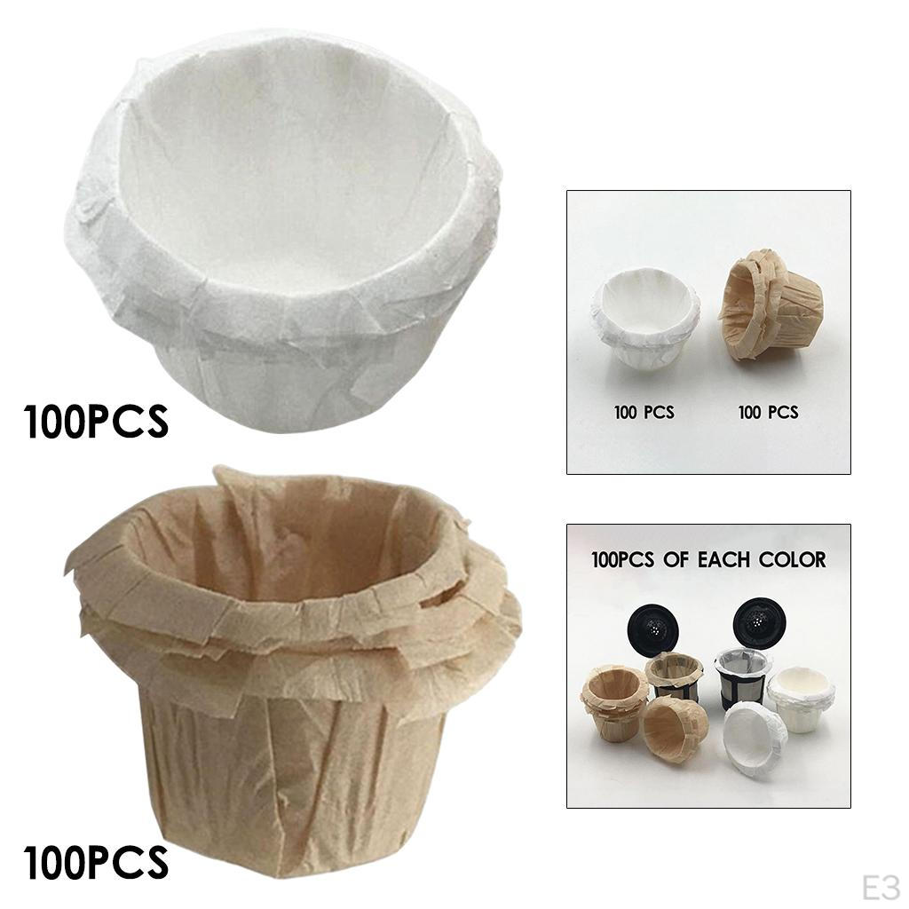 100 / of coffee Strainer Filter Paper Unbleached Portion for Machine Accessories