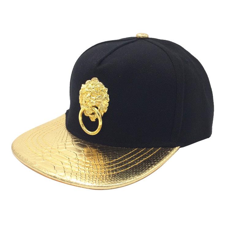 Crocodile Grain Hip Hop Baseball Cap with Rhinestone PU Leather Brim
