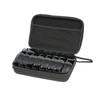 4/5/6/7/8 Compartments Adjustable Glasses Organizer, Portable Black Storage Bag Case For Travel, Sturdy Dividers Eyewear Box