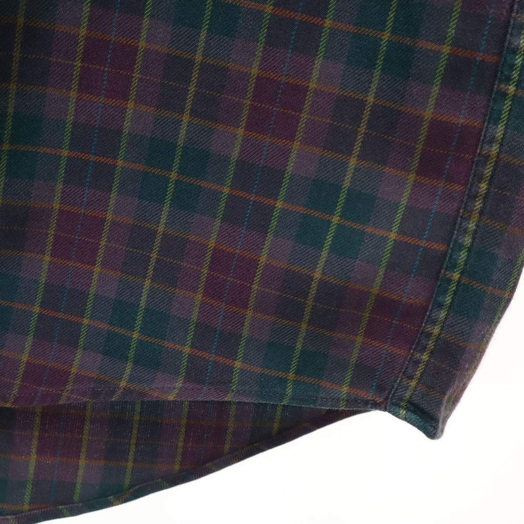 Burberrys 90s Old Check Pattern Long Sleeve Shirt L Purple Men's Used