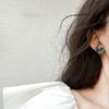 Niche Design Sense Retro Geometric Resin Earrings Women, Simple Personality Versatile Temperament Geometric Stud Earrings