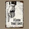 Metal Wall Sign Funny Bathroom Decor Vintage Tin Poster