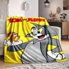 1pc Tom, Jerry Blanket Lightweight Flannel Throw For Sofa, Bed, Travel, Livingroom, Office, Couch, Chair, And Bed