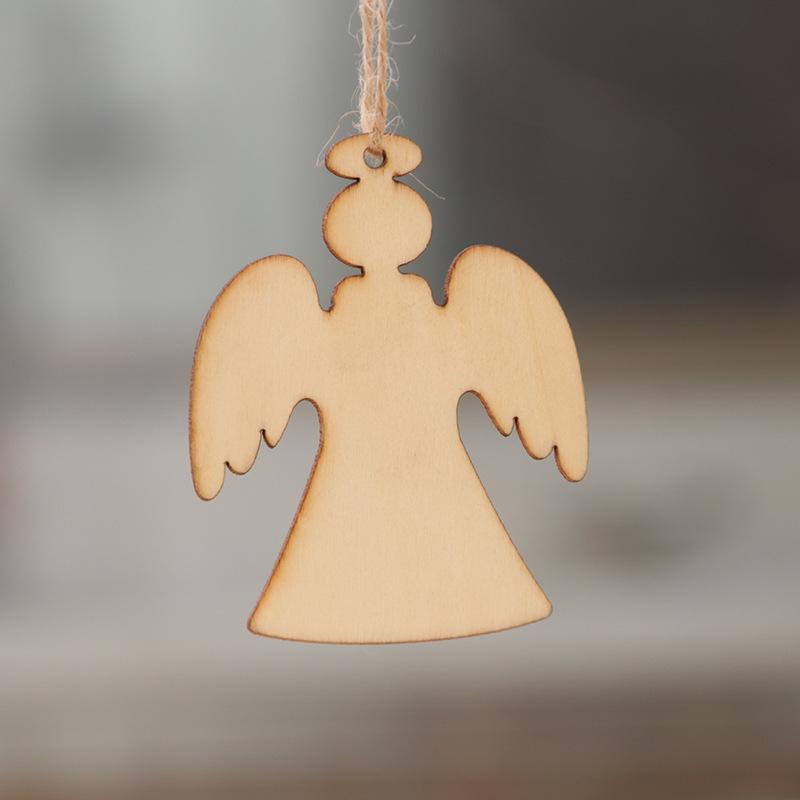 

Різдвяні прикраси. Дерев’яні ялинкові прикраси. Висячі домашні підвісні предмети. Упаковка по 10 шт. angel