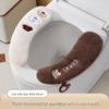 Plush Toilet Seat Cover with Velcro Fastening - All-Season Universal Fit