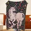 Cartoon S-Star U-Unicorn Throw Flannel Throw Blanket, Lightweight Cozy, Durable Washable cute Cool