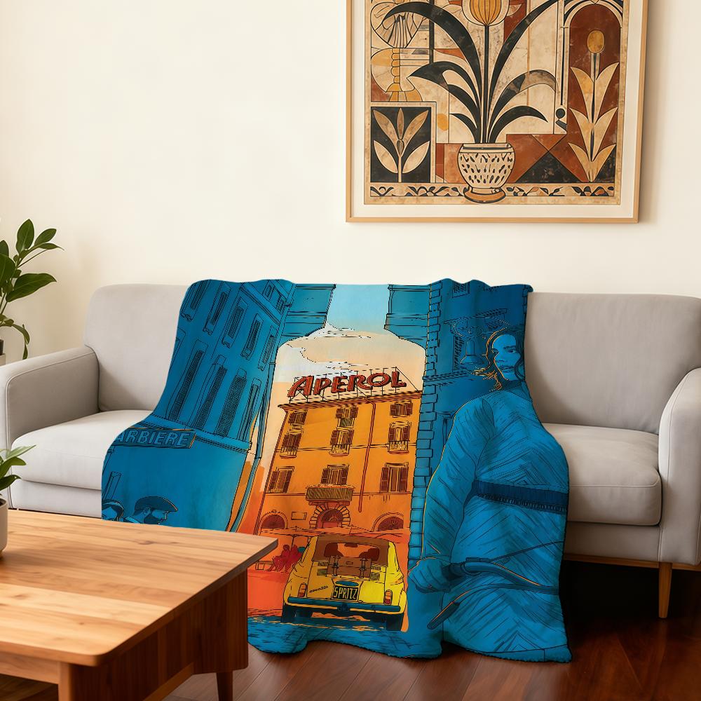 

A-Aperol Spritz Logo Blanket Super Warm Comfortable Plush Throw Blanket Child Home Sofa Bedroom Gift 40x50in