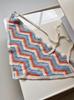 Women's French Retro Knit Hollow Headscarf: Summer Triangular Pastoral Style for Beach Sun Protection