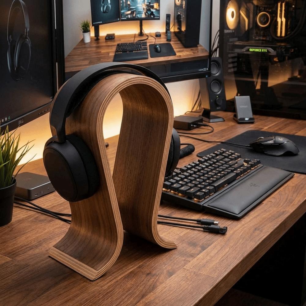 U Shape Earphone Hanger On-Ear Headset Display Shelf Suitable Most Headphone Stand Office Desk