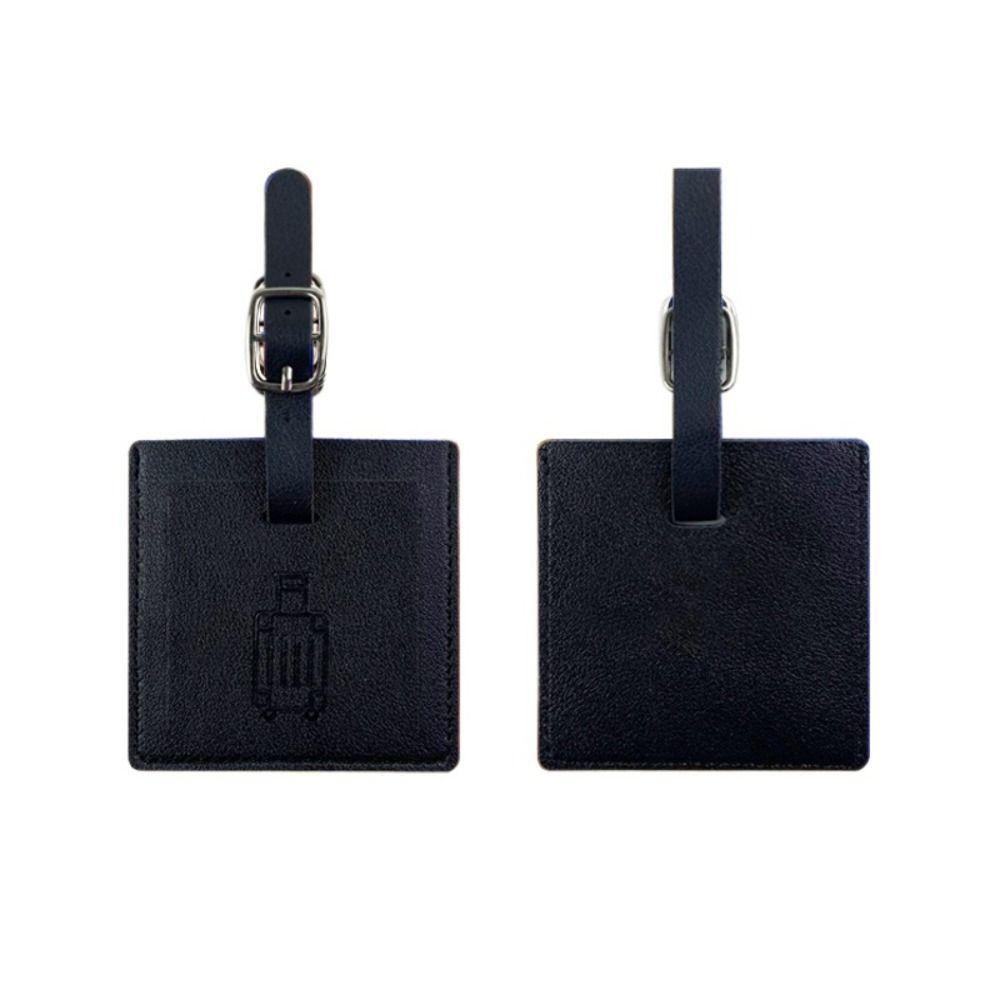 Square Shape Baggage Name Tags Colorful Airplane Suitcase Tag Soft PU Luggage Tag  Holiday