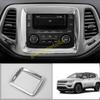 For Jeep Compass 17-2021 Glossy Chrome Center Console Navigation Frame Trim