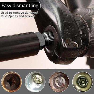 Alloy Steel 10Pcs Screw Extractor Kit Damaged Screw Remover Set Multi-Spline Easy Out Drill Bits Bolt Stud Extractor.