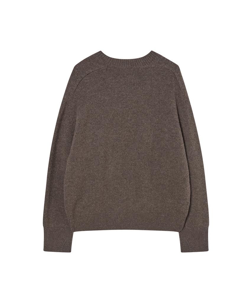 Jeunesse Quoi Loose Fit Crew Neck Cashmere Knit_ Mocha
