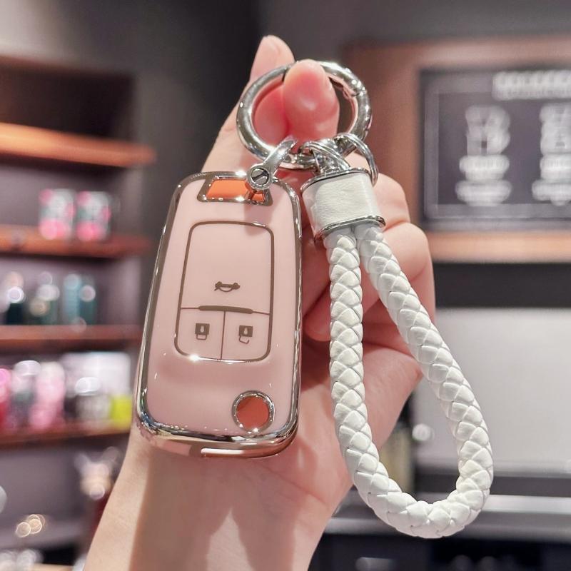 Car Key Case Cover with Key Chain for Vauxhall Opel Astra Insignia Vectra Zafira Meriva Mokka Chevrolet Cruze Holden 2 3 Buttons