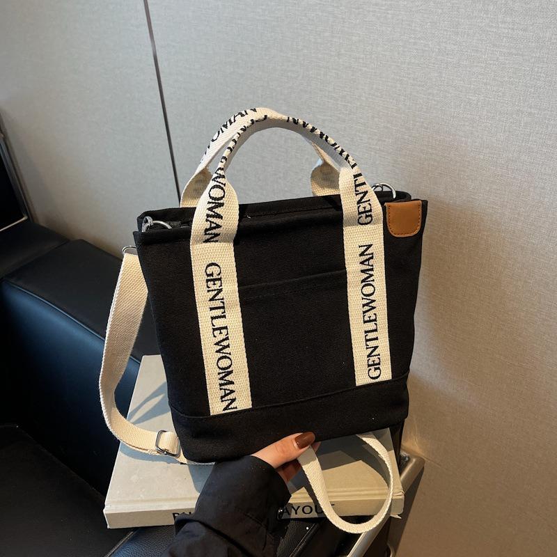 New Handbag New Lightweight Alphabet Canvas Bag Versatile Casual Handbag Crossbody Bag Student Small Bag