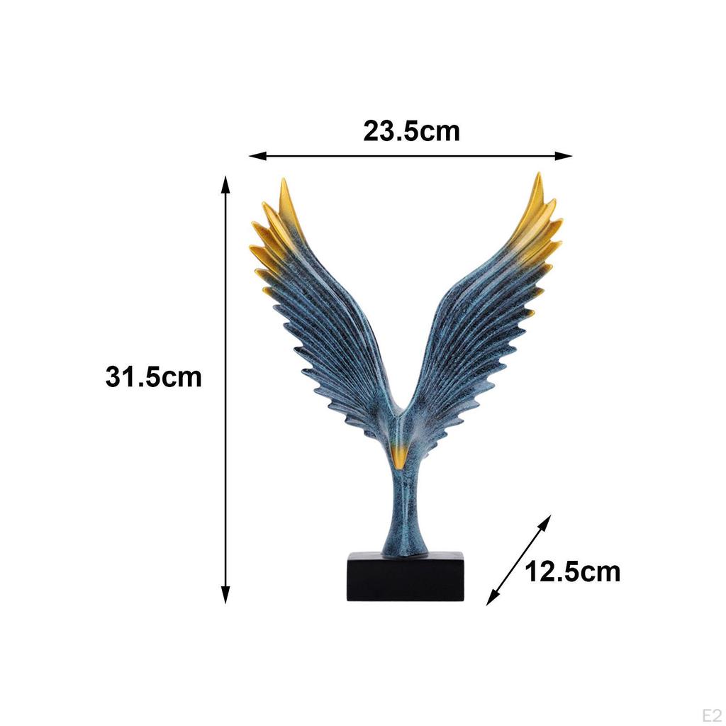 Eagle Statue Collectible Feng Shui Ornament Table Decoration Handmade Bookshelf Desk