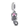 Copper Metal Butterfly Dragonfly Flower Pink Zircon Themed Sweet Charm Bead Components Bead Components Compatible With Pan Authentic Original