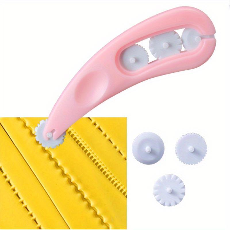 1set Diy Baking Tools New Curved Cutting and Embossing Pattern Roller Fondant Peel Cutting and Embossing Tools