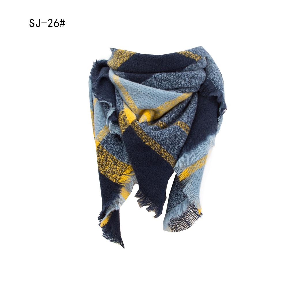Designe Brand Knitted Spring Winter Women Scarf Plaid Warm Cashmere Scarves Shawls Luxury Neck Bandana Female Pashmina Wrap