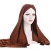 Sofort-Hijab Jersey-Hijabs Für Frauen Kreuz Stirn Pailletten-Turban Muslimische Frauen Hijab-Schal Türkischer Baumwoll-Hijab Für Frauen