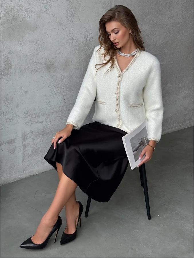Women's Autumn V-Neck Loose Knit Cardigan