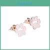 Fashion Dog And Cat Paw Prints Earrings For Children And Pet Lovers In Gold Silver And Rose Gold Finish