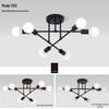 Modern Minimalist Chandelier: Cross-Border Wrought Iron Pendant Light for Bedroom and Study In American Industrial Style